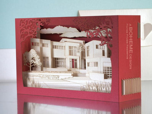 Building with Logo, Architecture gifts for clients, event custom design  popup card