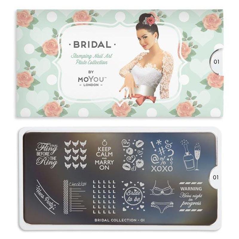 Bridal 01-Nail Art Stencils-[stencil]-[manicure]-[image-plate]-MoYou London
