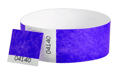 Purple Voucher Detachable Tyvek Wristbands
