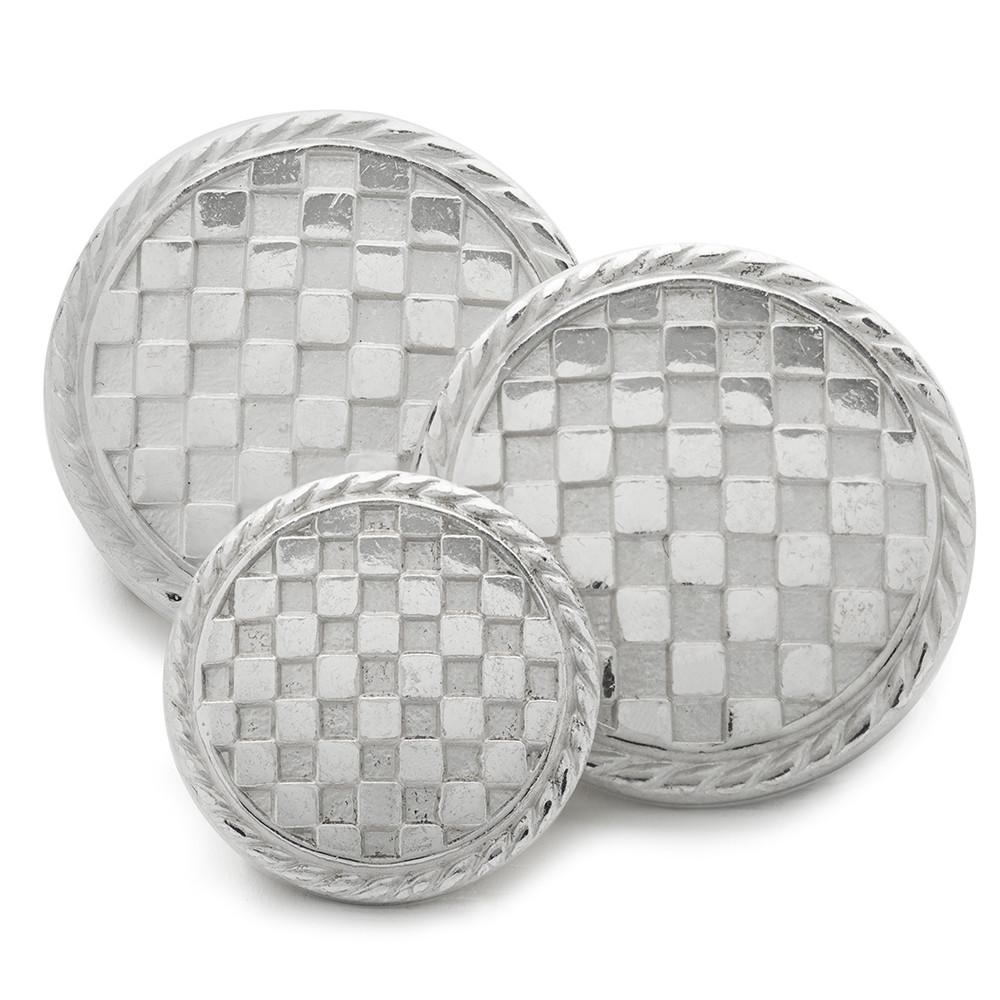 Checkerboard (Silver) Blazer Button Set– Benson & Clegg