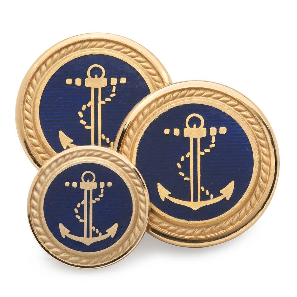 Anchor & Rope (Blue Enamel) Blazer Button Set– Benson & Clegg