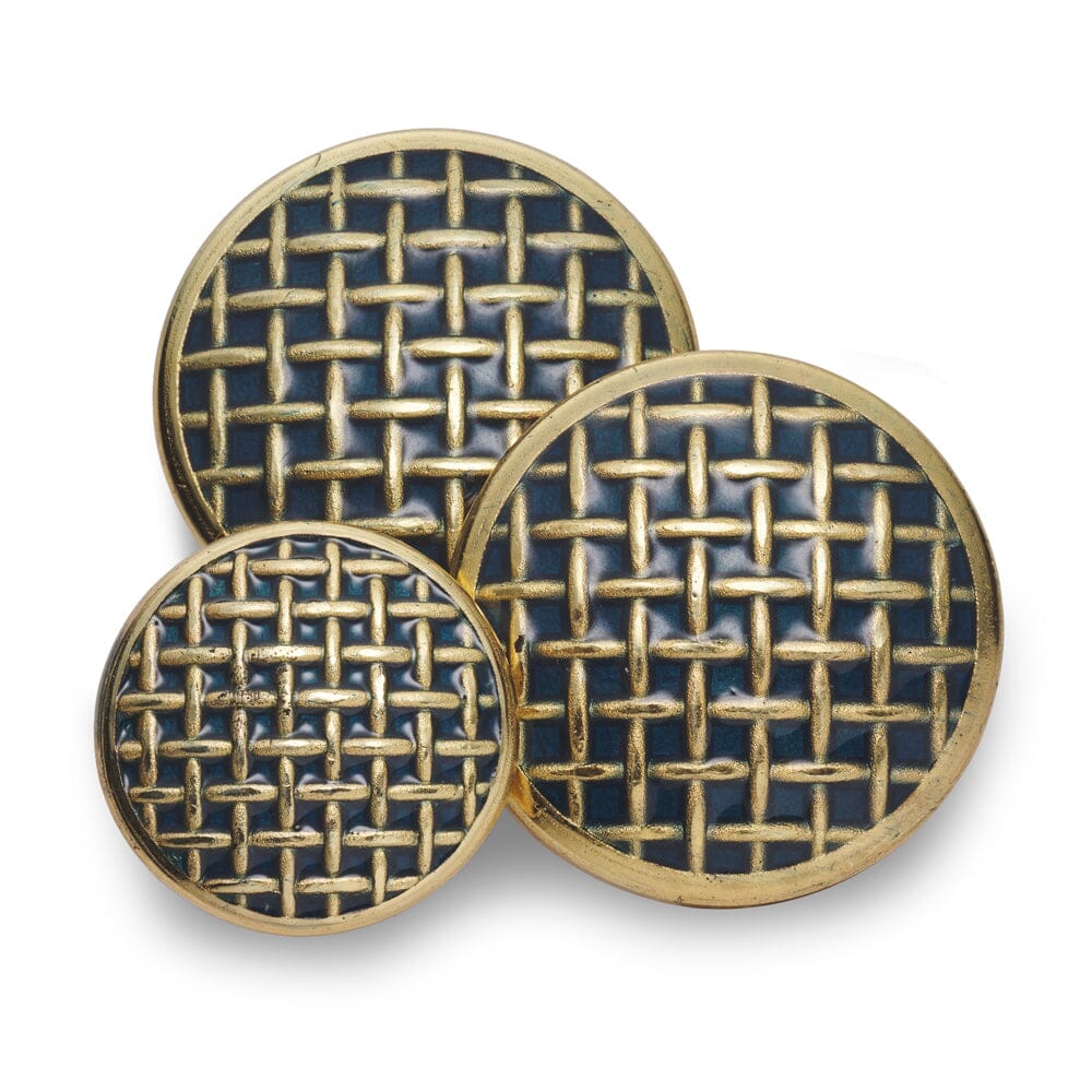 Cross Cut Blazer Buttons | Gold Plated Blazer Buttons | Made in England |  Benson and Clegg, London