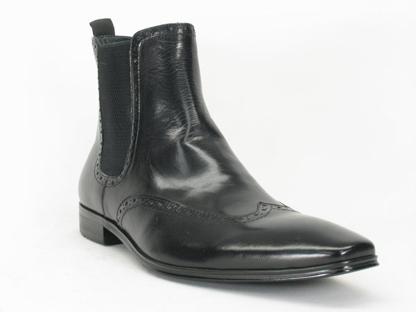 Carrucci Genuine Calf Skin Leather Boots - Black – City Slicker Detroit
