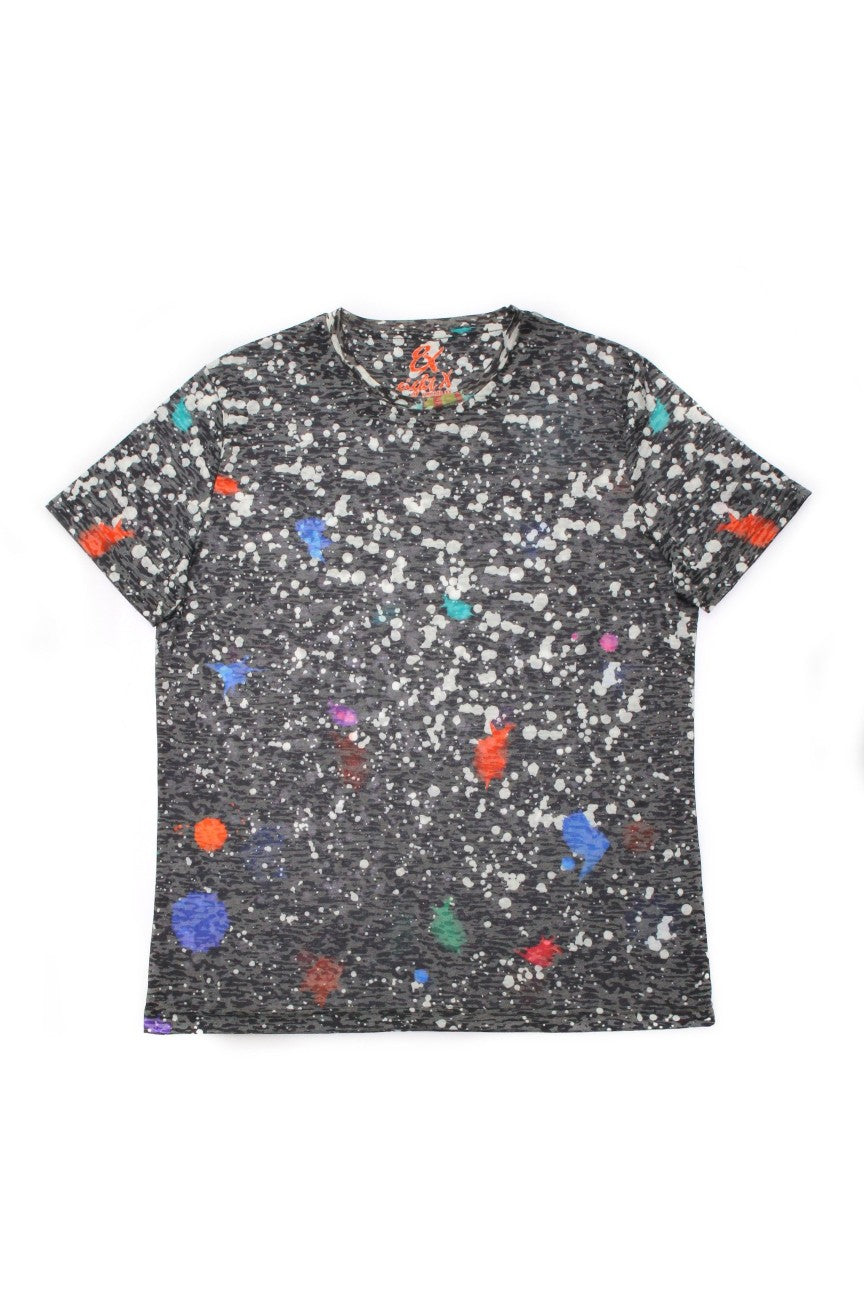 Black Paint Splash Print T-Shirt – Eight-X