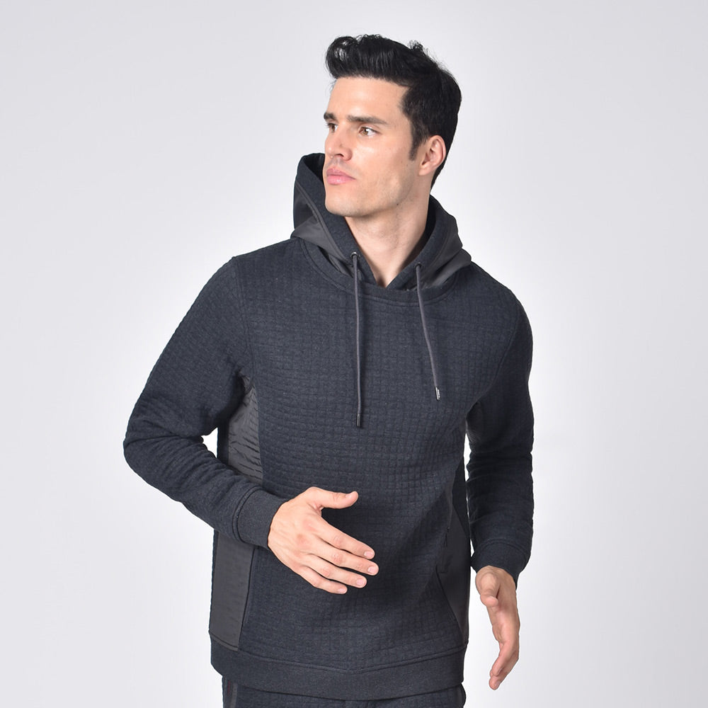 Eight-X | Designer Menswear | Black Hooded Sweatshirt Black / S