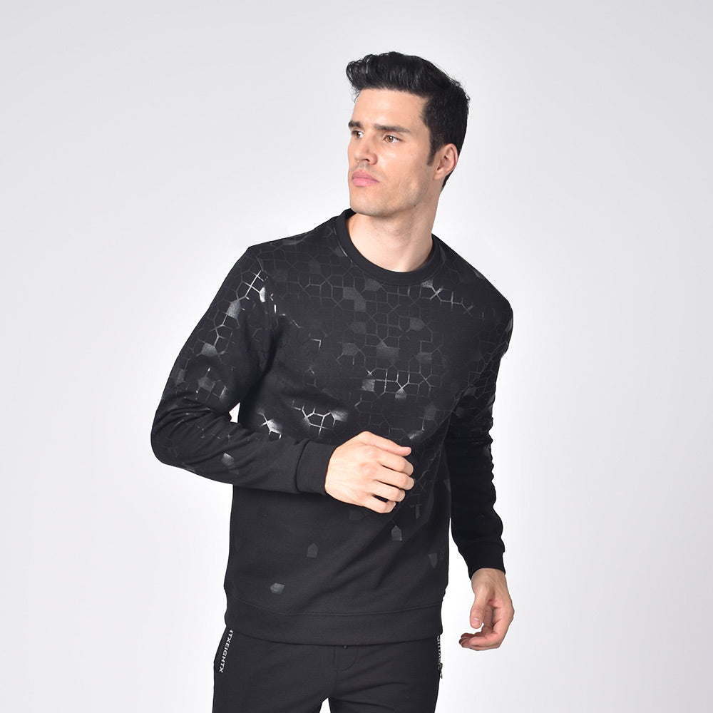 Ocho-X | Diseñador de masculina | Sudadera Mosaico Cuello Redondo – Eight-X