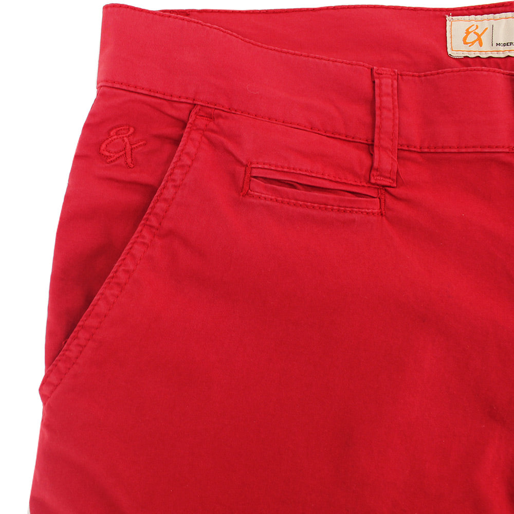 Red Slim Fit Chino Shorts – Eight-X