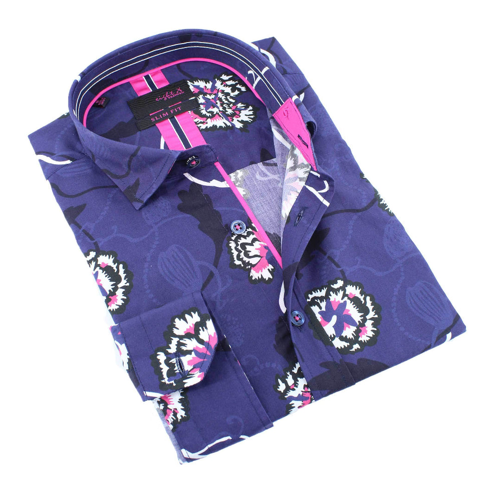 Eight-X | Designer Dress Fuchsia Shirt