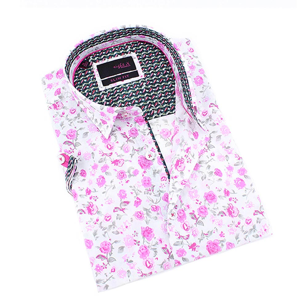 white and pink dress shirt