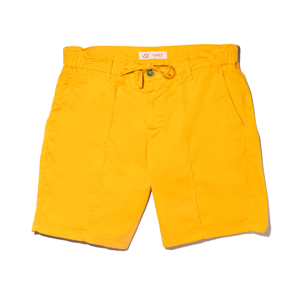 Orange Chino Shorts w/ Drawstring Waist