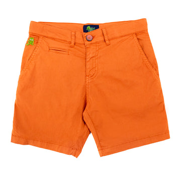 Orange Slim Fit Jacquard Shorts
