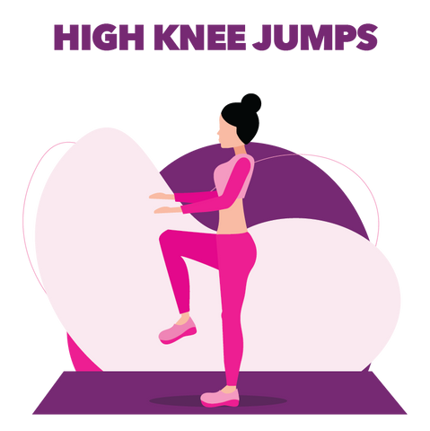 High Knee Jump Exercise