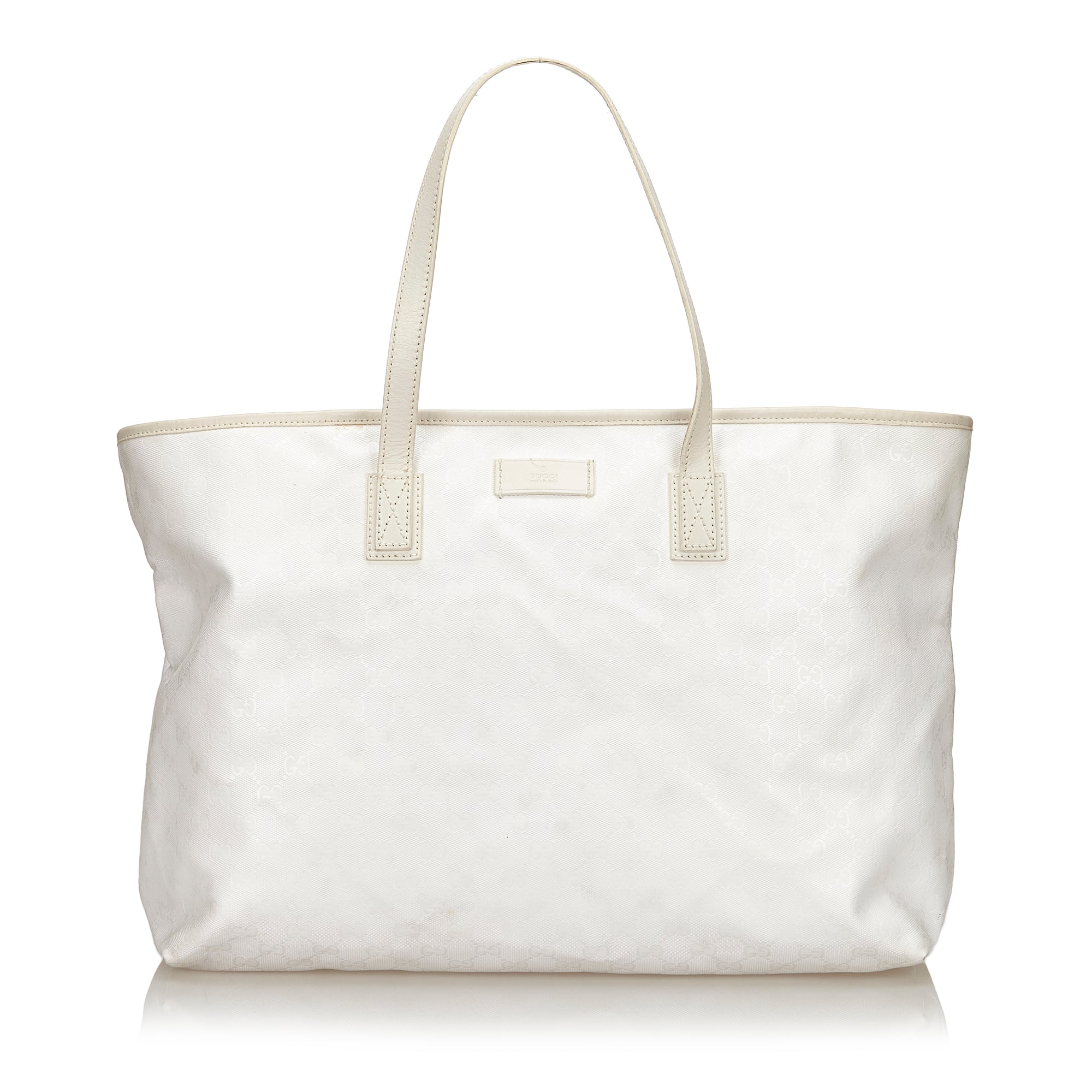white gucci tote bag