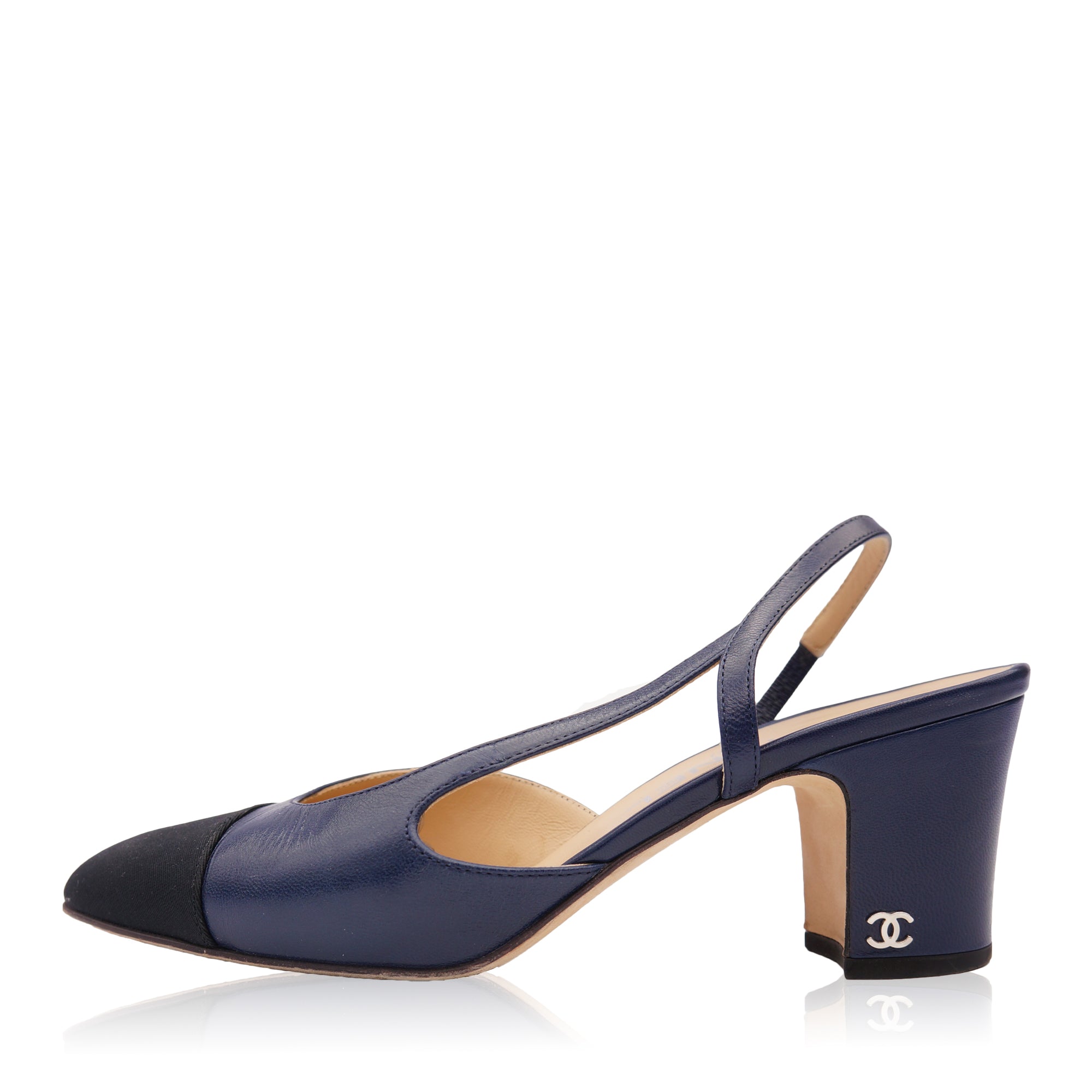 CHANEL CAP TOE CC SLINGBACK PUMP – 