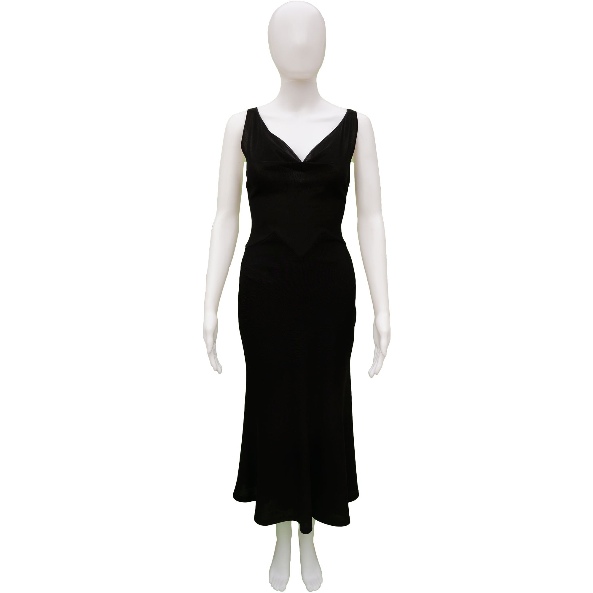 CHRISTIAN DIOR SLEEVELESS BLACK MIDI COCKTAIL NIGHT OUT DRESS