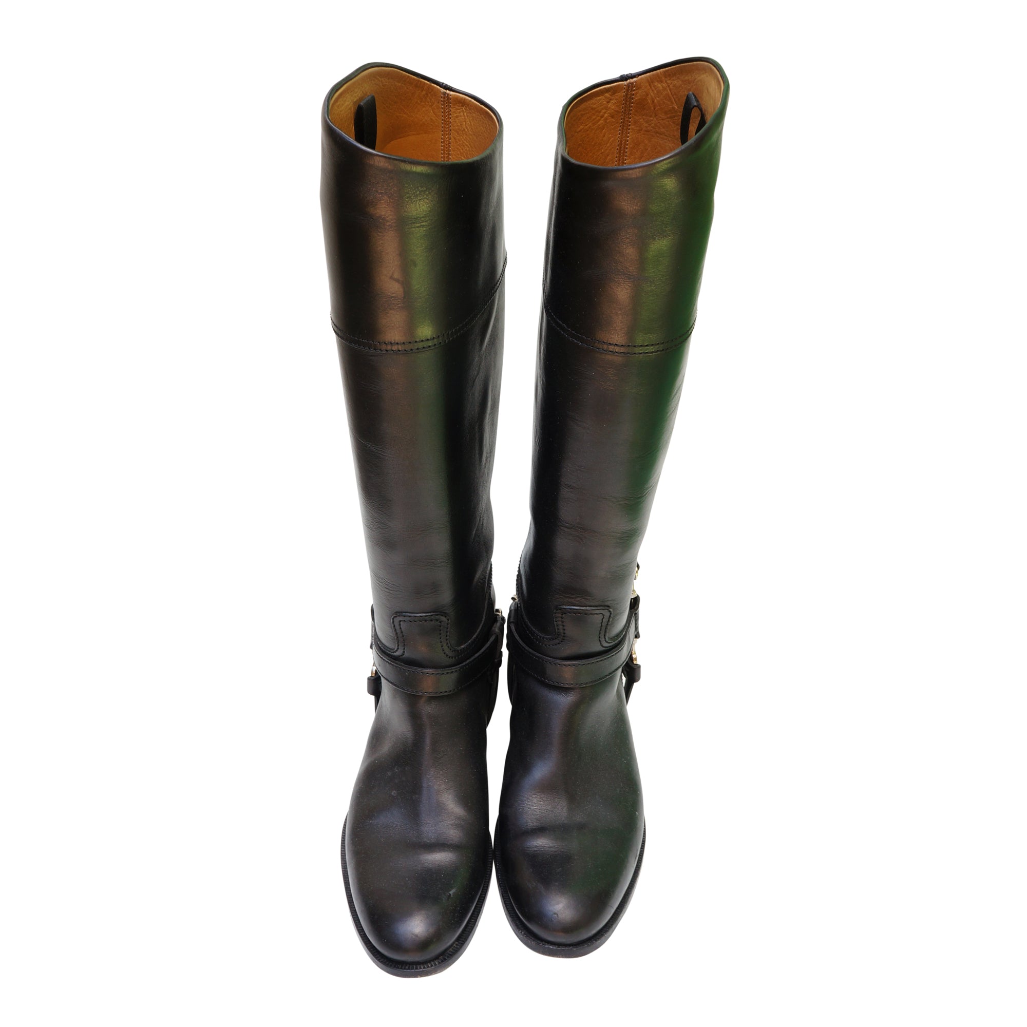 ralph lauren riding boots black