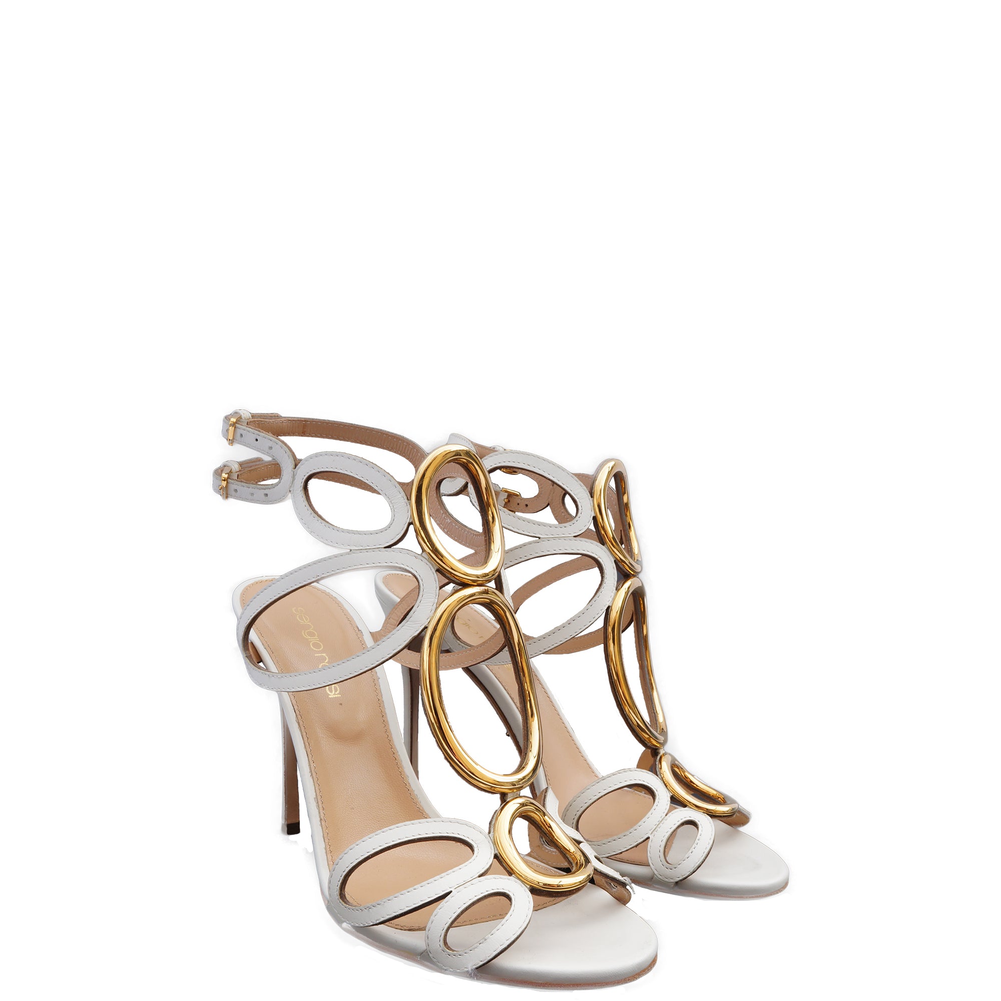 sergio rossi white sandals