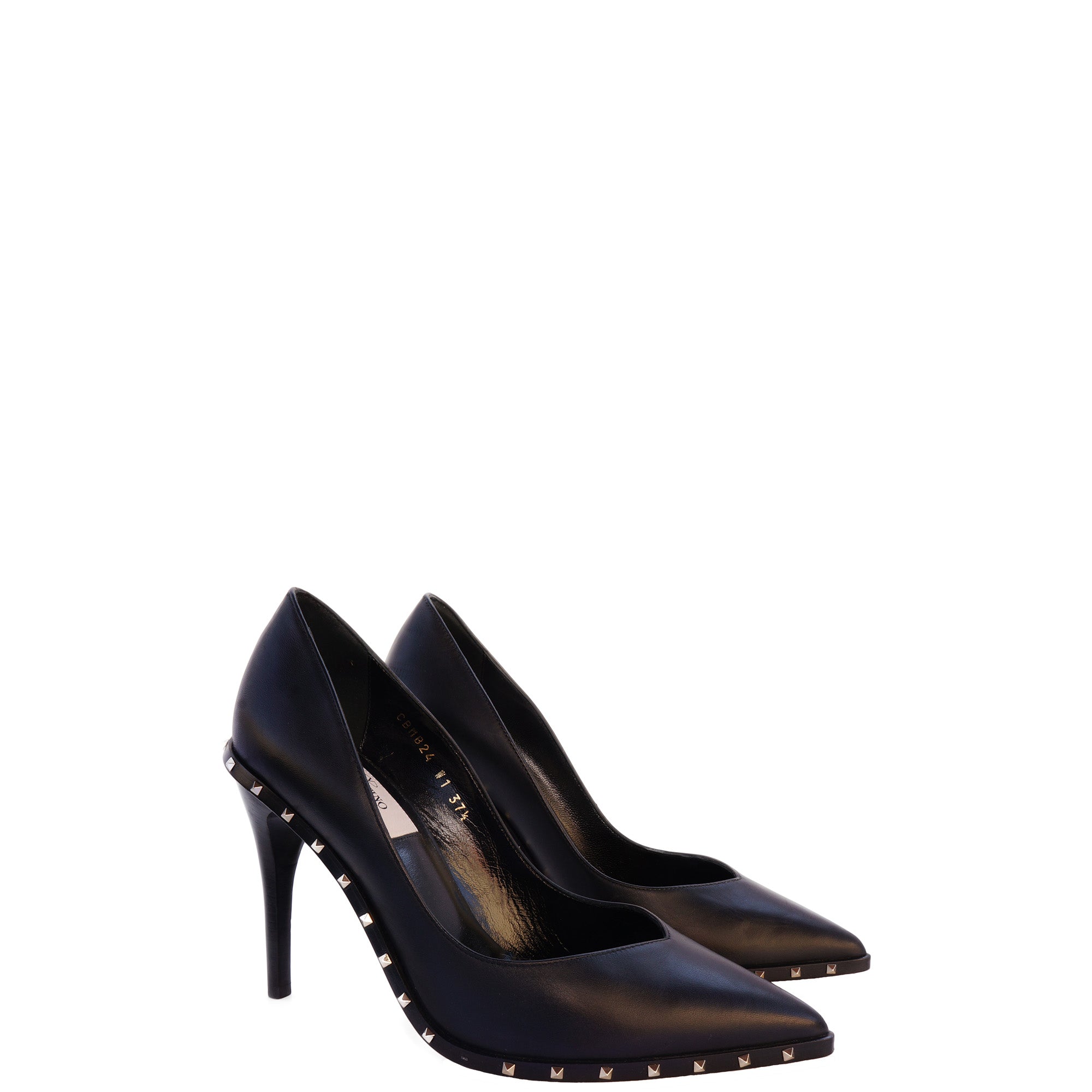 black leather valentino shoes