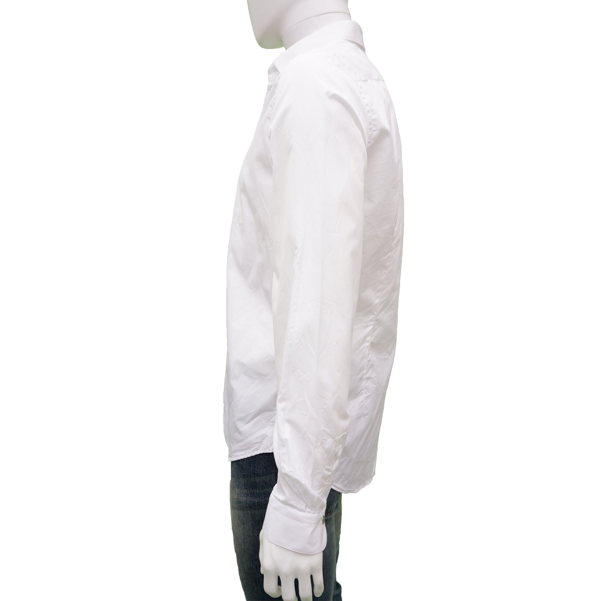 LOUIS VUITTON WHITE COTTON ROUND CUFF DRESS SHIRT – leefluxury.com