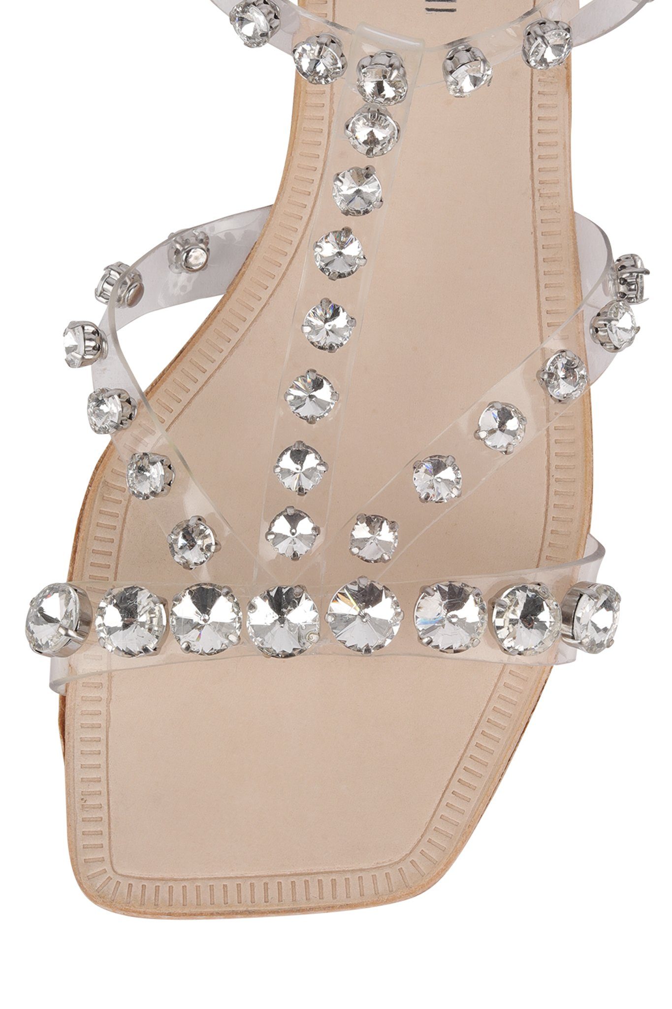 amaryl studded clear sandal