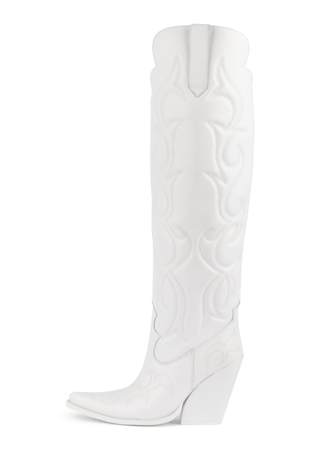 tall white cowboy boots