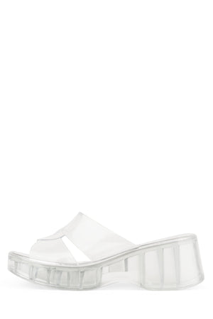 clear platform jelly shoes