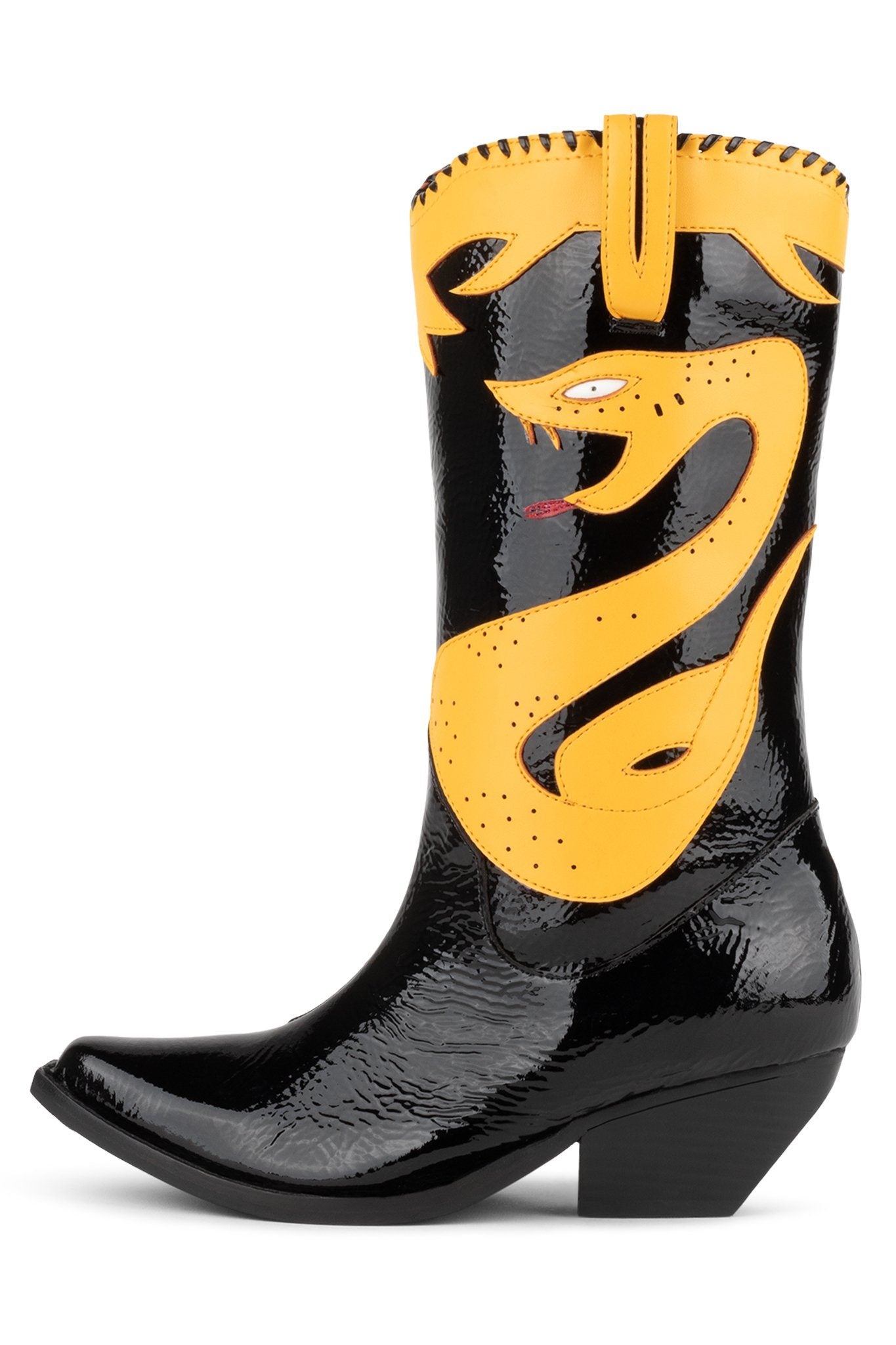 black and yellow cowboy boots