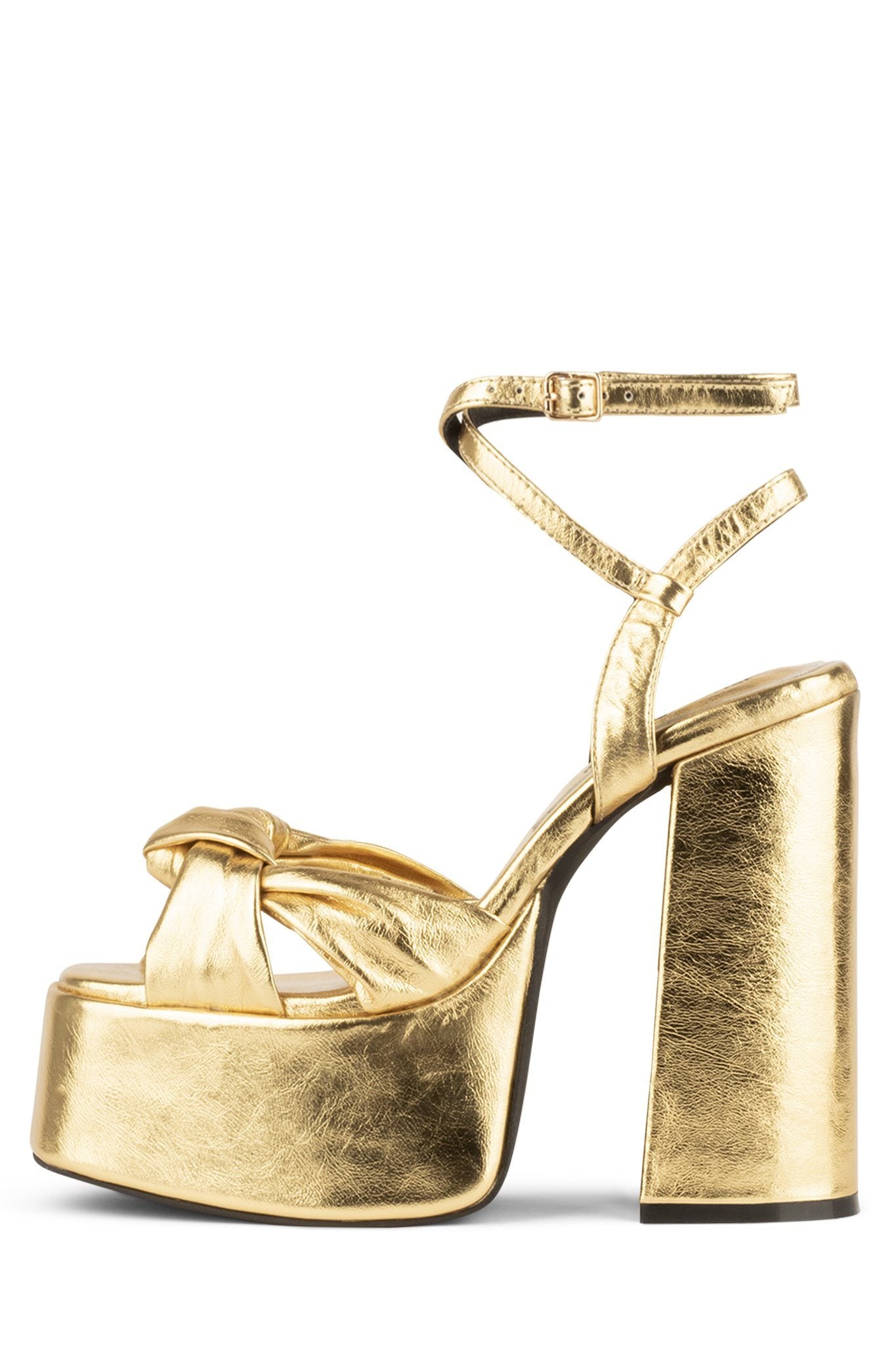 gold platforms heels