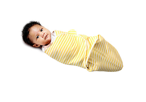 Baby Swaddled in Yellow 