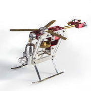 ENJOMOR Metal Stirling Engine Helicopter Model, γ-shape Hot Air Stirling Engine Model Plane Science Educational Toys Desk Ornaments