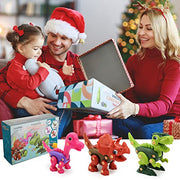 Dinosaur Toys for 3 4 5 6 7 8 Years Old Girls Boys - 3 Levels Take Apart Dinosaur Toys with Electric Drill for Kids 3-5 5-7 Stem Educational Construction Building Toys Christmas Birthday Gifts