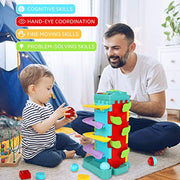 INSOON 4 in 1 Baby Activity Cube Toddler Toys age 1-2 with Music Lights Race Track Ball Toys for 1 2 3 4 Year Old Girls Boys STEM Developmental Fun Learning Toy Montessori Fine Motor Best Toddler Gift