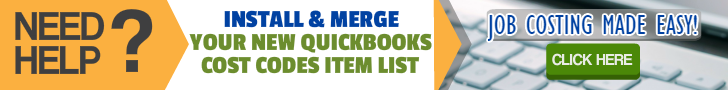 QuickBooks Chart Of Accounts Cost Codes Item List Professional Installation