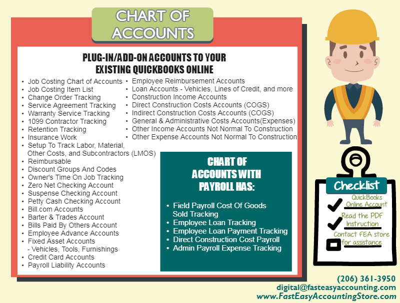 Construction Chart Of Accounts