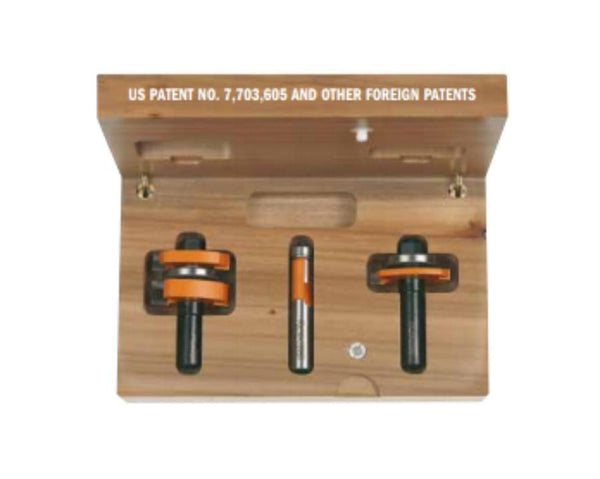 3 Piece Tongue And Groove Cabinetmaking Router Bit Set Tongue