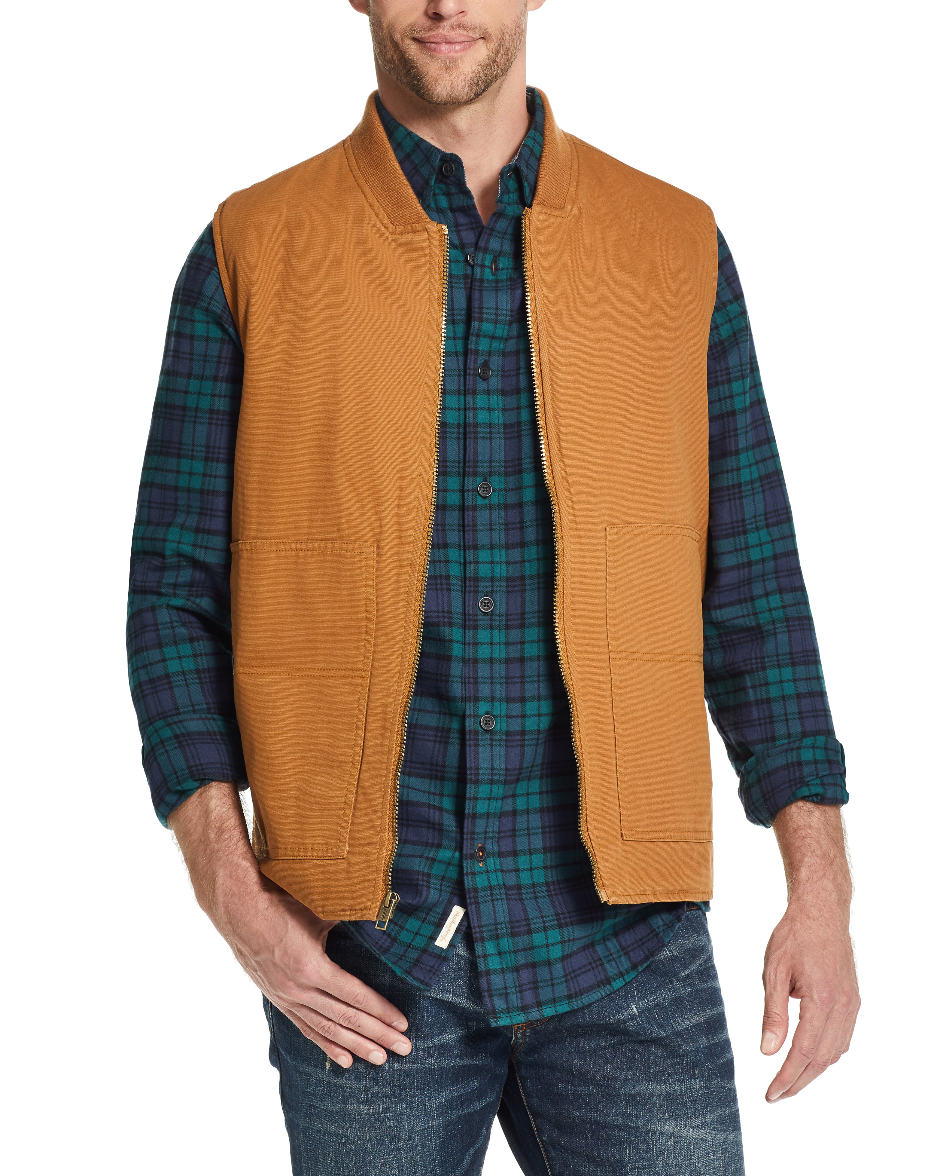 WEATHER WASH® CANVAS WORKWEAR VEST IN ROSIN – Weatherproof® Vintage