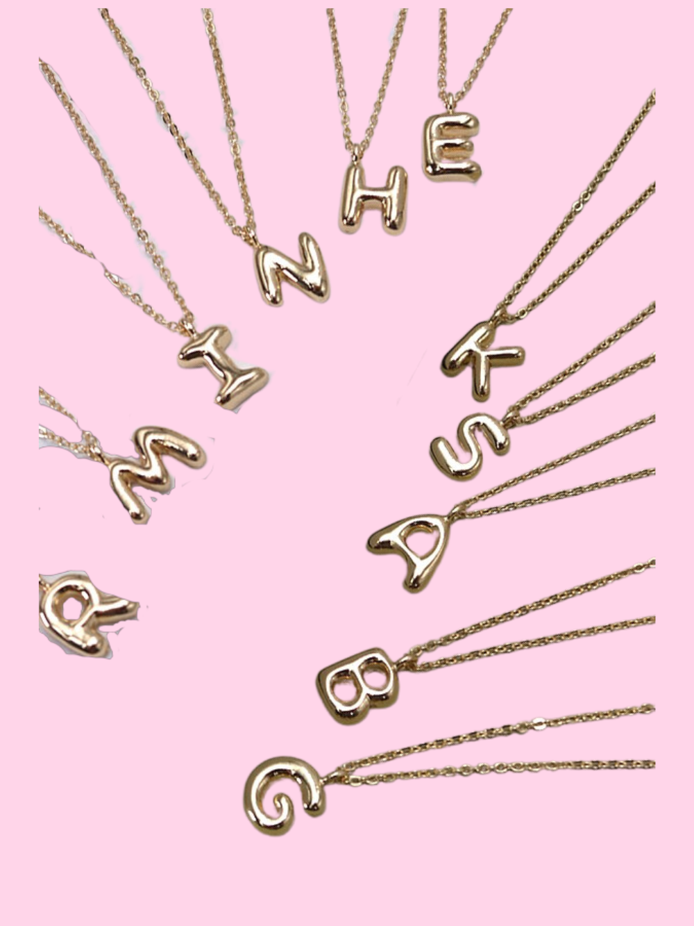 RINHOO Stainless Steel Gold Initial Alphabet 26 Letters Script Name Pendant  Chain Necklace from A-Z (A, Bamboo Initial Pendant) | Bijoux, Dragées