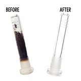 Mister Eeze cleaner - downstem before and after cleaning