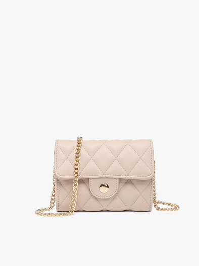 quilted clutch crossbody sand