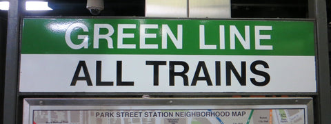 Boston Spice Green Line Train Sign
