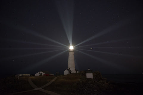 Boston Light. The first light house in the new world. Boston Spice was there