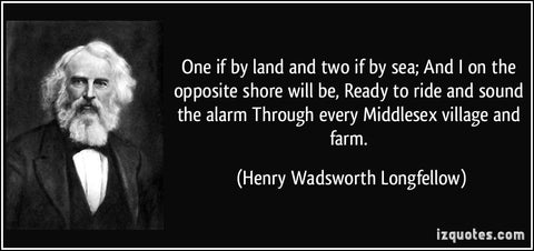 Henry Wadsworth Longfellow One If By Land Two If By Sea