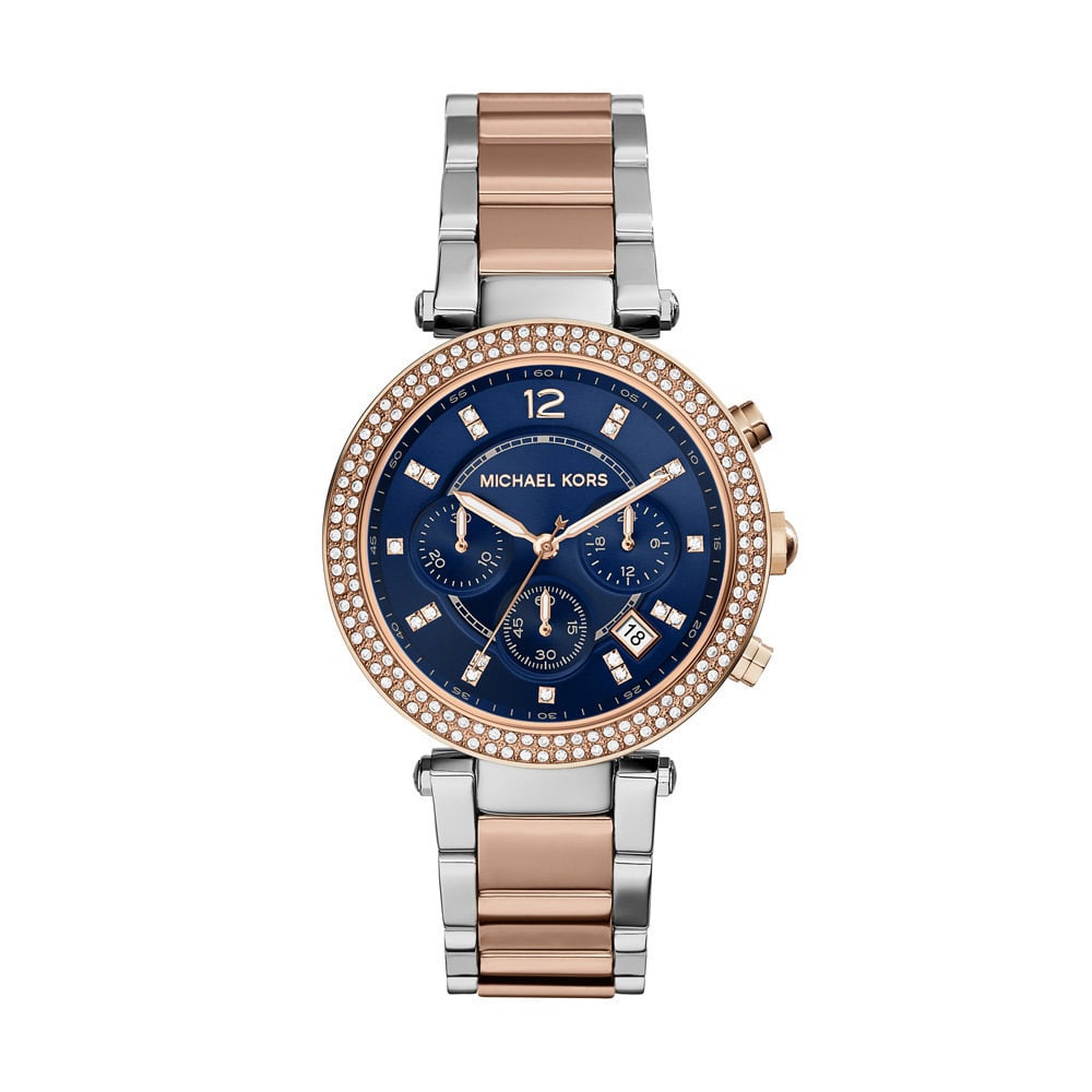 michael kors blue dial women's watch