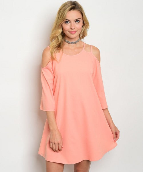 peach tunic dress