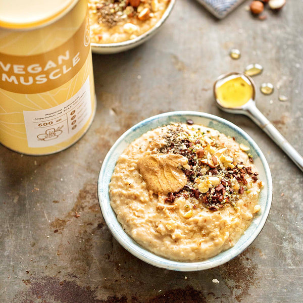 Vegan Muscle Protein-Pudding-Porridge mit Vanille