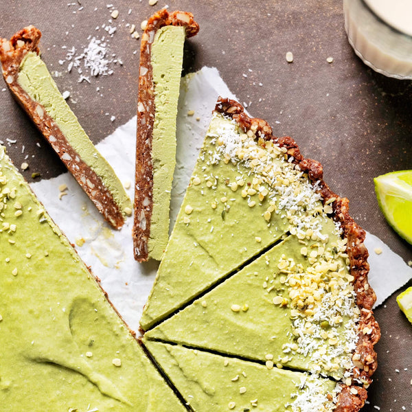 Roh-Vegane Grüne Sommer Tarte mit Chlorophyll