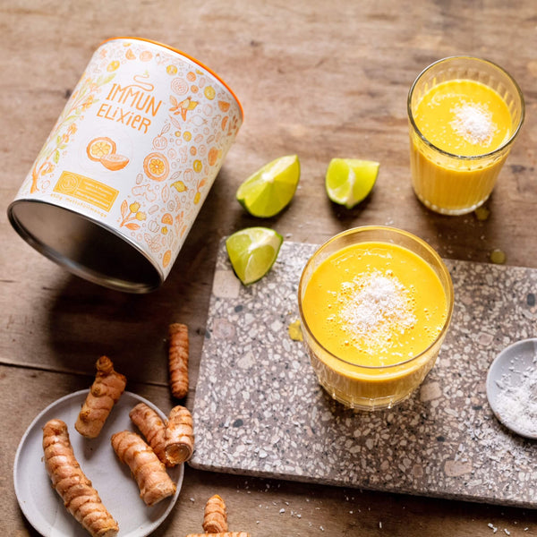 Tropischer Immun-Boost als veganer Mango Lassi