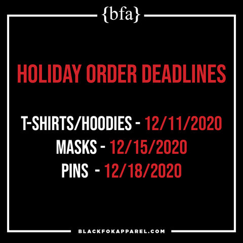 holiday order deadline