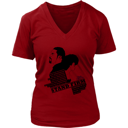 Stand Firm Womens V-neck T-shirt