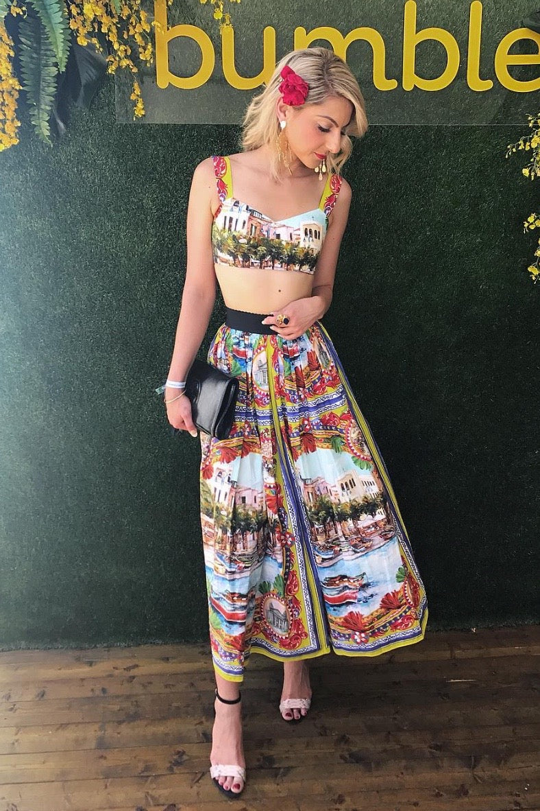 dolce and gabbana skirt and top